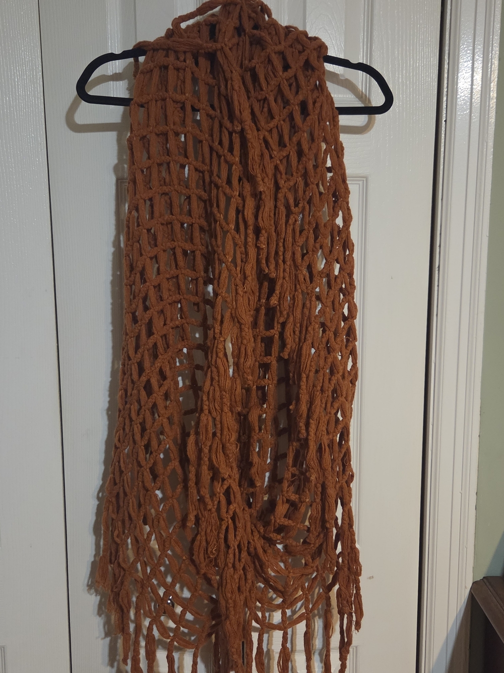 Alter'd State Open Weave Infinity Scarf, Burnt Orange